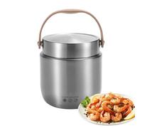 Genérico Insulated Food Container, Stainless Steel Flask, Vacuum Sealed Jar, 5.51x5.51x5.51 inches, Wide Mouth Opening, 1200ml Capacity, Ideal for Kitchen Storage, Outdoor Picnics, School Lunches