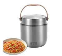 Genérico Insulated Food Container, Stainless Steel Lunch, Thermal Soup Flask, Carry Handle Jar, Travel Camping Bottle, Outdoor Work Picnic, Kitchen Storage Tool for Hot Cold Meals