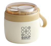 Genérico Insulated Food Containers - Caja de almuerzo | Leak-Proof Portable Insulated Camping 700 ml Soup Thermo Mugs With Built-in Folding Spoon For Travel, Picnic, And Camping