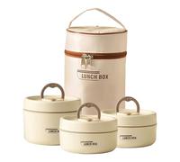 Genérico Insulated Lunch Box Set, 3-Piece Stainless Steel Leakproof Insulated Container with Lunch Bag for Kids, Adults, School, Work, Travel, Outdoor, Camping, Food Storage