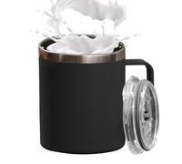 Genérico Insulated Mug - Coffee Tumbler ¦ Stainless Steel Mug with Handle, Double Wall Drinkware with Leak-Resistant Lid, Drinking Cup for Travel, Beverage Drinkware for Outdoor Use