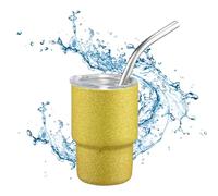 Genérico Insulated Tumbler with Straw, 3oz Stainless Steel Mini Travel Mug, Portable Water Beverage Container for Hot and Cold Drinks, Outdoor, Camping, and Travel Use