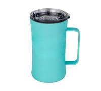 Generico Insulated Tumblers with Handles, Camping Cup with Lid 600ml, 3.39x5.91 Inches Comfort Portable, Stainless Steel Tumbler for Hiking, Travel, Home, Outdoor Use, Blue Green Yellow