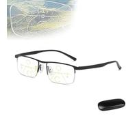 Genérico Intellireaders, Vianys Intellireaders, Titanio Progresivos Lejos y Cerca Gafas de Lectura de Doble Uso, Multifocus Gafas de Lectura para Hombres Mujeres (3.5x,Negro)