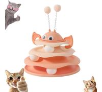 Genérico Interactive 3-Layer Cat Toy Tower, Nestoly Interactive 3-Layer Cat Toy Tower, with Rotating Bee and Rolling Balls, Multiple Levels, for Playful Cats, Ideal for Indoor Cats (Pink)