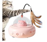 Genérico Interactive Cat Feather Toy, Rechargeable Cat Teaser, Rotating Pet Enrichment Toy, 600mAh Battery-Powered Hunting and Chasing Game for Kitten Exercise