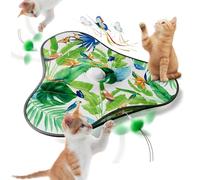 Genérico Interactive Cat Mat - 2 en 1 Interactive Rolling Recargable Accessory | Automatic Cat Toy | for Home Indoor Outdoor Play Training Ejercise Mental Stimulation Hunting Simulation
