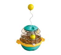 Genérico Interactive Cat Slow-Feeding Ball, 360-Degree Self-Balancing Feeding Turntable with Metal Spring, Indoor Toy For Kittens Adult Cats To Burn Energy, Slow Feeder