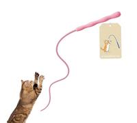 Genérico Interactive Cat Teaser, Silicone Cat Toy, Soft Waterproof Wand with Flexible String, Kitten Exercise Toy with Colorful Design, Cats Teaser Toys for Indoor Outdoor Playtime