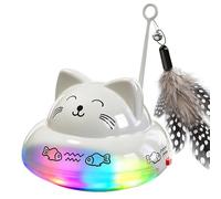 Genérico Interactive Cat Toy - 10x10x9cm Electric Cat Teaser | Silicone Smart Motion Toy with Light and Music | Self Play Cats Enrichment Toys For Indoor Cats Kittens Boredom Relief Exercise Training