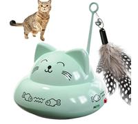 Genérico Interactive Cat Toy - 10x10x9cm Electric Cat Teaser | Silicone Smart Motion Toy with Light and Music | Self Play Cats Enrichment Toys For Indoor Cats Kittens Boredom Relief Exercise Training