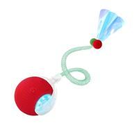 Genérico Interactive Cat Toy, Automatic Cat Toy, Smart Kitten Game, Realistic Tail Movement, Rechargeable Type-C Design, Indoor Floor Play, 5.9x2.75 Inches, Red Color, 1 Piece