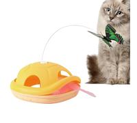 Genérico Interactive Cat Toy, Automatic Cat Toys, Self-Moving Pet Teaser Wand, Butterfly Design, Engaging Boredom Buster, Exercise and Play Tool, Kitten Development Aid, Hunting Simulation Fun