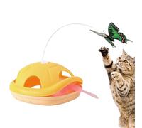 Generico Interactive Cat Toy, Automatic Cat Toys, Self-Moving Pet Teaser Wand with Butterfly, Boredom Exercise Kitten Development Entertainment, Hunting Simulation for Indoor, 18x16x25cm