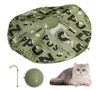 Genérico Interactive Cat Toy, Automatic Pet Chasing Game, 58x58x9.5cm/22.83x22.83x3.74 Inches Cover Design for Teasing, Scratching, Hunting, Indoor Kitten Play Enrichment Oxford Cloth, PP