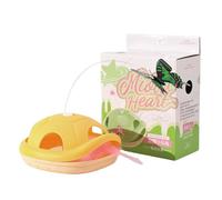 Genérico Interactive Cat Toy, Automatic Pet Teaser, Battery Operated Wand Spinner, Realistic Butterfly Action, Ideal for Kitten Playtime, Hunting Skills, Indoor Entertainment