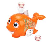 Genérico Interactive Cat Toy, Automatic Rolling Ball for Indoor Cats with Music & Lights, Cute Walking Fish Design, Motion Activated, Fun Kitten Toy for Bored Adult Pets