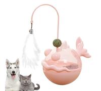 Genérico Interactive Cat Toy, Built in Treat Dispenser, 7.48x4.92in Feather Teaser Attachment, Attachment Feature, Mental Stimulation Aid for Hunting Practice, Indoor Boredom