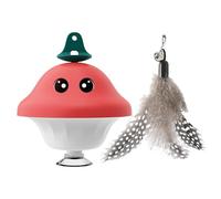 Genérico Interactive Cat Toy, Cat Wand Feather Toy, Suction Cup Cat Toy, Hands- Feather Play For Indoor Cats, Retractable Pet Movement Toy, Ideal For Bored Cats For Fun and Exercise 2.24x2.44 Inches