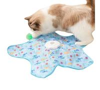 Genérico Interactive Cat Toy, Indoor Cat Toy, 24.41x24.41x2.68 Inches Star-Shaped Chew-Proof Design, Cats Enrichment Toys for Training, Mental Stimulation, Climbing, Better Overall Well-Being, Yellow