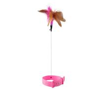 Genérico Interactive Cat Toy - Lightweight Collar Toy, Feathers Teaser for Kittens Adult Cats, Pet Toys with Adjustable Strap, Cat Feathers Toys, Teasing Wand for Home Yard Outdoor Play