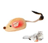 Genérico Interactive Cat Toy Mice, Automatic Electric Motion, Rechargeable LED Sound Chasing Toy, Feather Tail Kitten Exerciser For Indoor Cats, Fun Pet Entertainment For Boredom Relief