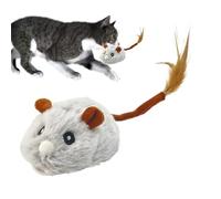 Genérico Interactive Cat Toy Mice, Soft Rubber Tire Moving Mice, USB Charging, Electronic Squeaky Animal Toys, Rotatable Wheel, Ideal Pet Supplies for Indoor and Outdoor Play, 9.45x1.77 Inches