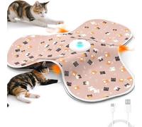 Genérico Interactive Cat Toy - Quiet Game with Moving Concealed Teasers, Rechargeable Stimulating Cat Toy with Random Motion, Pet Accessory for Apartment Corner Alone Time Play Area Home Living Room