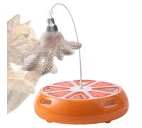Generico Interactive Cat Toy Roller, Employment Turntable for Kittens, Mute Cat Exercise Toy with Feathers, Perfect Indoor Smart Play for Cats at Home