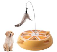 Generico Interactive Cat Toy Roller, Employment Turntable for Kittens, Mute Cat Exercise Toy with Feathers, Perfect Indoor Smart Play for Cats at Home