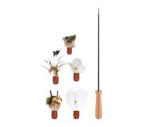 Genérico Interactive Cat Toy - Teaser Wand for Indoor Play | Flexible Rod with Self Play Feature, Kitten Birthday, Ground Daily Exercise Home Outdoor Entertainment