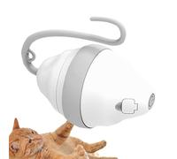 Genérico Interactive Cat Toy, Touch Activated Moving Pet Toy, Rolling Pussy with Tail, Automatic Move Roll, 11x8.5x6cm/4.33x3.35x2.36 Inches, Perfect For Indoor Cats White