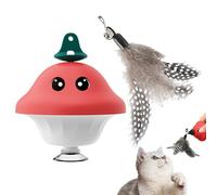 Genérico Interactive Cat Toy Wand, Suction Cup Cat Teaser, ABS Retractable Pet Exercise Wand for Indoor Kittens, Engaging Playtime, Promotes Healthy Activity, Perfect for Feline Fun, 5.7x6.2cm