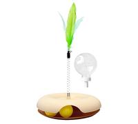 Genérico Interactive Cat Toys For Indoor Cats, Cat Treat Dispenser Toy, Multifunctional Cat Teaser Toys, Kitten Feather Wand Toy, Puzzle Treat Toys For Cats, Fun Feeding Toys For Play