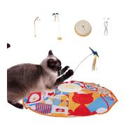 Genérico Interactive Cat Toys | Rechargeable Wand Feather Toy | Indoor Cat Toys | Cat Wand Toy with Butterfly | Kitten Toy Engaging & Interactive Fun Fabric/ABS For Exercise with Moving Feather