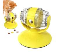 Genérico Interactive Cat Treat Toy, Rolling Slow Feeder Dispenser, 5.12x4.61 Inches Adjustable Food Puzzle Barrel, Enrichment Training Toy, Indoor Play Feeding Game for Kittens