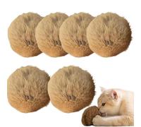 Genérico Interactive Catnip Balls, Washable Plush Toys, 6 Piece Cat Ball Set with Crinkle Sound, Soft Pet Play Balls for Boredom Relief, Exercise Stimulation Toy for Cats and Kittens Use