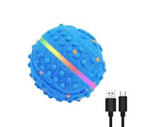 Genérico Interactive Dog Ball LED Light Automatic Bouncing Rolling Rotating Smart Dog Toy Rechargeable Type-C Waterproof Bite Resistant E-TPU Pet Toy For Medium and Large Dogs