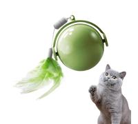 Genérico Interactive Dog Toy - Cat Ball | Obstacle Avoidance Mental Stimulation Keeps Cats Active Entertainment Boredom Relief Ball Toys with Feather For Playful Kittens