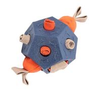 Genérico Interactive Dog Toy, Treat Dispensing Chew Ball, Teeth Cleaning Enrichment Squeaky Ball, Sturdy Puzzle Feeder Design, Ideal for Sniffing, Chewing, Relaxing, 5.31x5.12x4.33 Inches