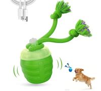 Genérico Interactive Dog Toys with Sound, Motion Activated Dog Ball with 360° Smart Automatic Rolling Moving, Wicked Electric Rolling Pet Toy for Bored Medium/Large Dogs (Green)