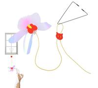 Genérico Interactive Dragonfly Cat Toy, Hanging Feather Kitten Teaser, Pet Exerciser For Cat Cage, Seat, Indoor Play, Engaging Fun Activity,Perfect For Both Kittens and Adult Cats