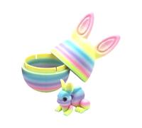 Genérico Interactive Easter Eggs, Cute Home Decor Toys, 1.97 Inches Rabbit Egg with 3D Printing Filaments, Fun Holiday Accessory, Decorative Item with Colorful Design, Easter Eggs for Indoor Outdoor