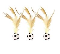Genérico Interactive Feather Ball Toy Set for Cats, Feather Elastic Balls, 2025 New Cat with for Indoor, at with Indoor Cats (D# 3PCS)