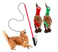 Genérico Interactive Flirt Pole Toy - Puppy Wand Rope to | Durable Teaser Wand with Nylon Rope Tether Lure Toy | for Small Medium Dogs, Non-Slip Handle, Outdoor Exercise Training