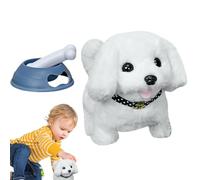 Genérico Interactive Kids Robot Dog Toy with Shoulder Bag, Electronic Walking and Barking Plush Puppy, Fun Stuffed Animal for, Engaging Pet Companion for Girls and Boys, for Early Play