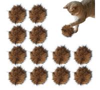 Genérico Interactive Kitten Toys, Plush Cat Balls Set, Fuzzy Ball For Playtime and Enrichment, Sturdy Soft Fabric Build, Cat Training Accessories, Home Boredom Exercise Use