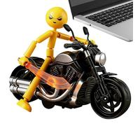 Genérico Interactive Motorcycle Action Figures, Funny Educational Toy Set, 6x3inch Mini Figures with Movable Parts, Material, Boys Action Figure with Play Features, Kids Gift for Classroom Home