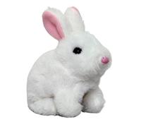 Genérico Interactive Plush Bunny Toy, Realistic Stuffed Electronic Rabbit, 6.3x5.12 Inches Adorable Cute Fun Wiggling Ears Hopping Twitching Mouth Pet Toys for Kids and Bunny Lovers