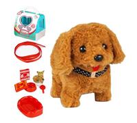 Genérico Interactive Robot Puppy - 12 Inches Realistic Electronic Plush Pet Toy That Walks, Barks, and Wags Tail, Robot Dog Kids Adults, Battery Soft Plush Brown, Ideal for Home